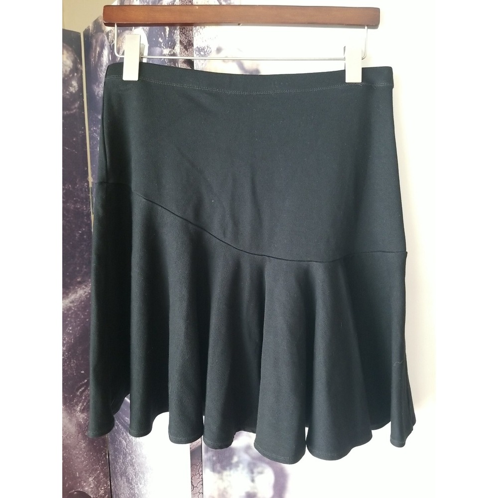 CAbi Black Skater‎ Skirt Black Style 3098 Size 6 Staple Casual Career Versitile